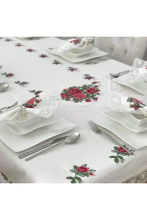 رومیزی سفید پلی استر LİNEN - کد 38790327