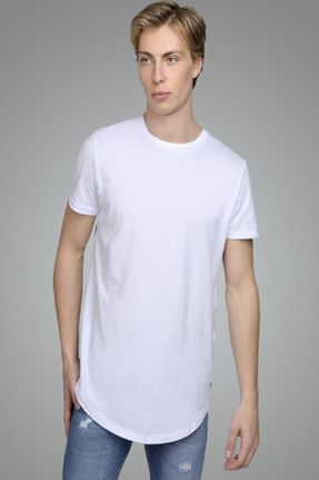 تی شرت سفید مردانه سایز بزرگ یقه گرد مودال تکی کد 42473686