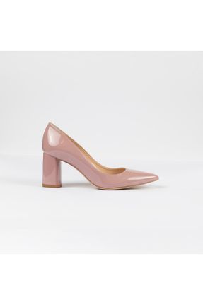 کفش پاشنه بلند کلاسیک صورتی زنانه چرم مصنوعی پاشنه ضخیم پاشنه متوسط ( 5 - 9 cm ) کد 115486027
