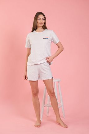 شلوارک و برمودا سفید زنانه فاق بلند MAYSSTORE - کد 312449516