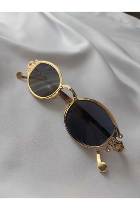 عینک آفتابی طلائی زنانه 53 UV400 بیضی کد 311533567