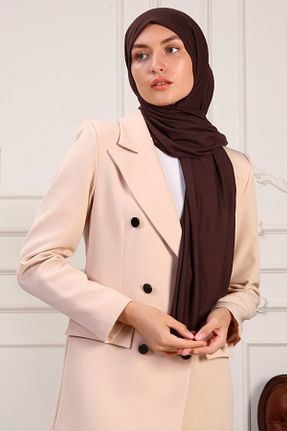 شال قهوه ای زنانه ویسکون ada sanatsal - کد 311577193