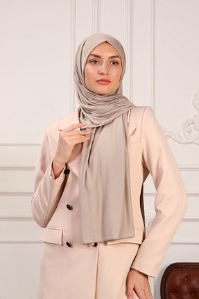 شال بژ زنانه پنبه ای ada sanatsal - کد 311729573