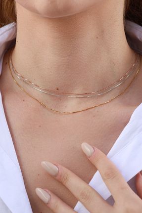 گردنبند نقره صورتی زنانه 925 عیار eddiajewellery - کد 311739284