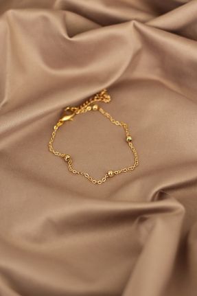دستبند جواهر طلائی زنانه روکش طلا Dukkanka - کد 311680744