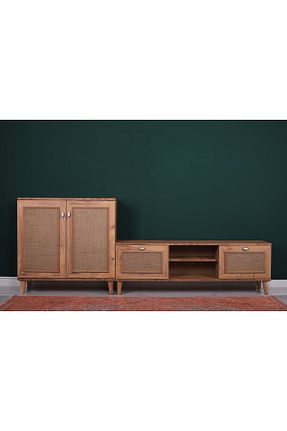 میز و پایه تلویزیون قهوه ای چوب MBK AHŞAP - کد 303085753