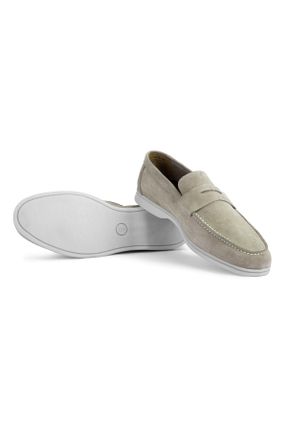 کفش کژوال بژ مردانه چرم طبیعی پاشنه کوتاه ( 4 - 1 cm ) پاشنه ساده کد 312027531