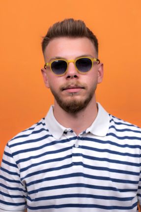 عینک آفتابی زرد مردانه 47 UV400 استخوان کد 250165482