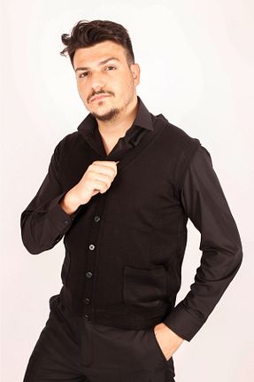 جلیقه مشکی مردانه رگولار nacar çarşı - کد 102731941