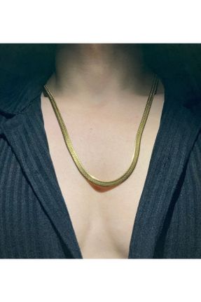 گردنبند جواهر طلائی زنانه استیل ضد زنگ کد 312635168