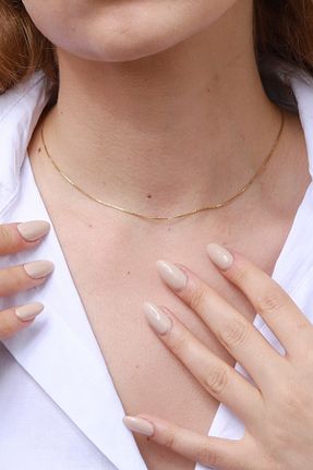 گردنبند نقره طلائی زنانه 925 عیار eddiajewellery - کد 311739452