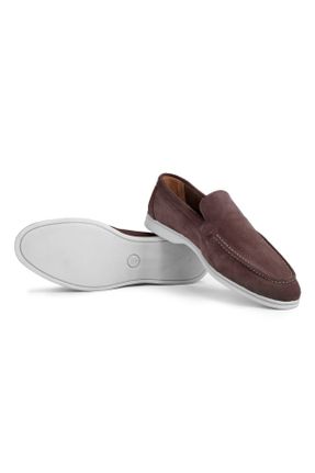 کفش کژوال قهوه ای مردانه چرم طبیعی پاشنه کوتاه ( 4 - 1 cm ) پاشنه ساده کد 311992595