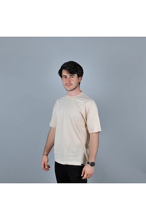 تیشرت بژ زنانه اورسایز Bro - کد 249701907