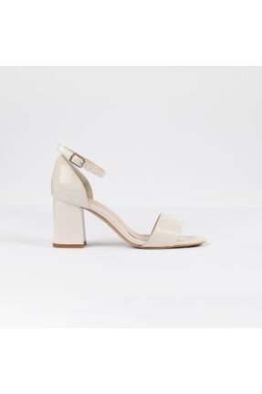 کفش پاشنه بلند کلاسیک بژ زنانه چرم لاکی پاشنه ضخیم پاشنه متوسط ( 5 - 9 cm ) کد 312130429