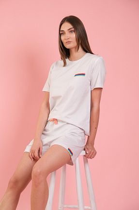 شلوارک و برمودا سفید زنانه فاق بلند MAYSSTORE - کد 312449516