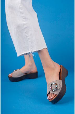 صندل بژ زنانه پاشنه پر PASSAGE SHOES - کد 312563416