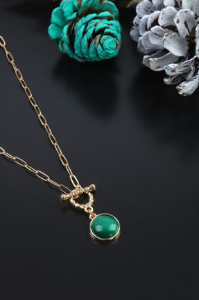 گردنبند جواهر سبز زنانه کد 312625900