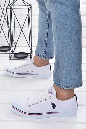 کفش اسنیکر سفید زنانه بند دار U.S. Polo Assn. - کد 312644657