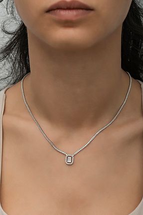 گردنبند نقره سفید زنانه 925 عیار NEREZE - کد 312791182