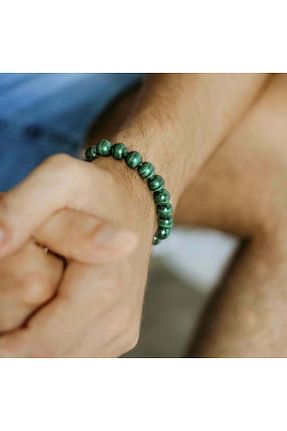 دستبند جواهر سبز مردانه سنگ طبیعی Padore Accessory - کد 313163100