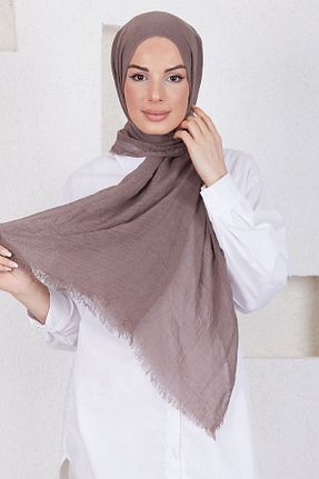 شال قهوه ای زنانه پنبه ای Nilbutik - کد 312889867