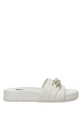 دمپائی بژ زنانه چرم خالص Nine West - کد 313371894