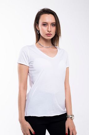 بلوز سفید زنانه ساده HANNABLUE - کد 313459325