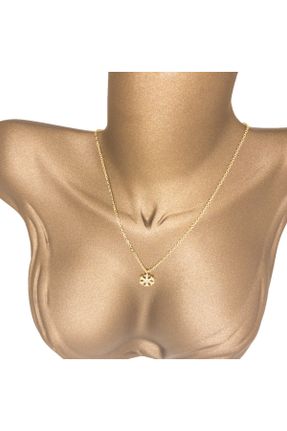 گردنبند جواهر طلائی زنانه استیل ضد زنگ کد 313463897