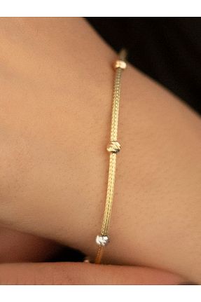 دستبند طلا زرد زنانه 14 عیار myorogold - کد 78419893