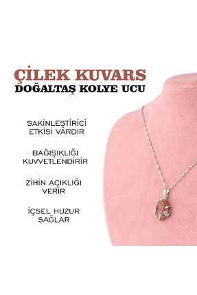 گردنبند جواهر صورتی زنانه سنگ OSMANLI DEĞERLİ TAŞ - کد 314122816