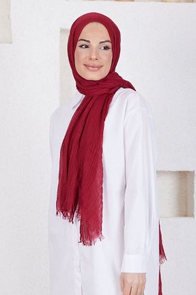 شال زرشکی زنانه پنبه ای Nilbutik - کد 312886998