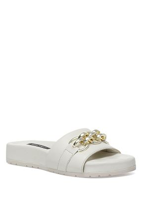 دمپائی بژ زنانه چرم خالص Nine West - کد 313371894