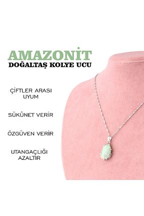 گردنبند جواهر سبز زنانه سنگ OSMANLI DEĞERLİ TAŞ - کد 313395462