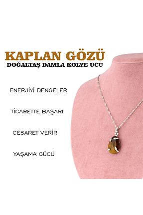 گردنبند جواهر قهوه ای زنانه سنگ طبیعی OSMANLI DEĞERLİ TAŞ - کد 313487602