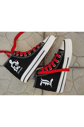 کفش اسنیکر مشکی زنانه بند دار MECH BUTİK - کد 313660673