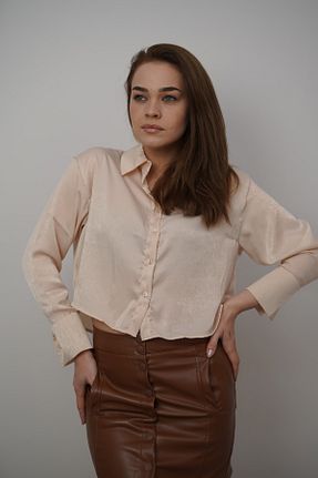 پیراهن بژ زنانه رگولار BUTİGİNİZ - کد 313988710