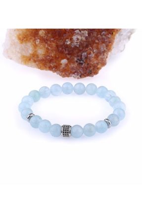 دستبند جواهر آبی زنانه سنگ طبیعی کد 117632107