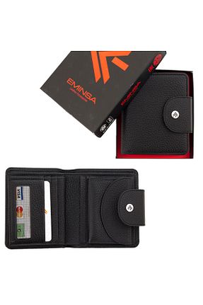کیف پول مشکی زنانه ابعاد کوچک Eminsa - کد 47072010
