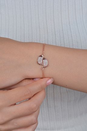 دستبند نقره صورتی زنانه 925 عیار ESSARE - کد 312753507