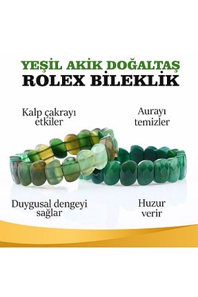دستبند جواهر سبز زنانه سنگ طبیعی OSMANLI DOĞAL TAŞ - کد 313211427