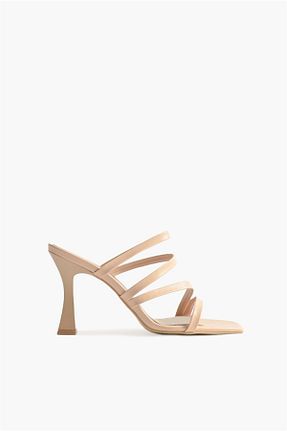 کفش پاشنه بلند کلاسیک بژ زنانه چرم Shoes & More - کد 313611083