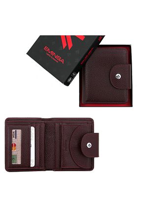 کیف پول زرشکی زنانه ابعاد کوچک Eminsa - کد 47070756