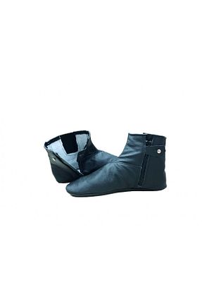 بوت خانگی مشکی زنانه چرم خالص Genel Markalar - کد 103888300