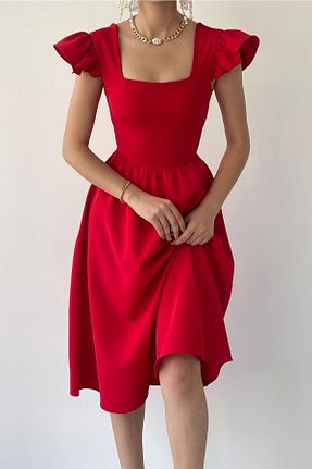 لباس قرمز زنانه بافتنی bayansepeti - کد 315793334
