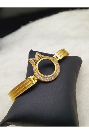 دستبند استیل (فولاد) طلائی زنانه روکش طلا barış gold altın kaplama - کد 89977422