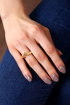 انگشتر جواهر طلائی زنانه روکش طلا کد 314465213