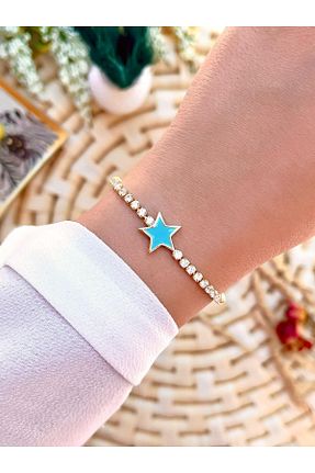 دستبند جواهر طلائی زنانه سنگ طبیعی KBC STORE - کد 314509544