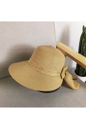 کلاه قهوه ای زنانه حصیر Shopiolog - کد 315358140