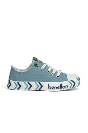 کفش اسنیکر آبی بچه گانه بند دار Benetton - کد 315741495