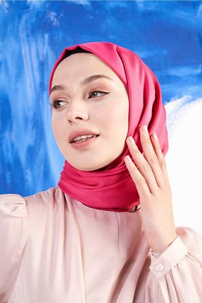 شال صورتی زنانه ابریشم Modakaşmir - کد 315981943